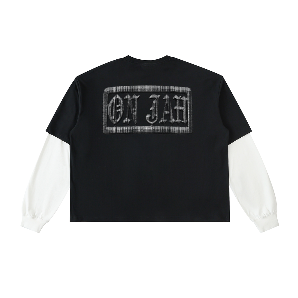 On Jah Box Logo Layered Long Sleeve
