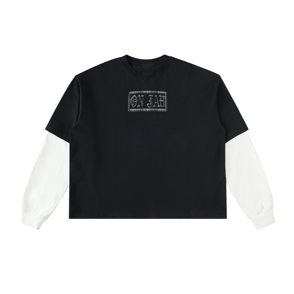 On Jah Box Logo Layered Long Sleeve