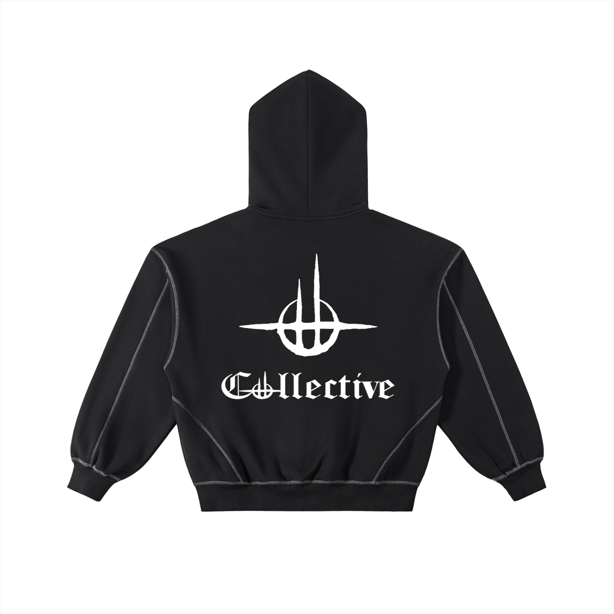 On Jah Contrast Stitched Boxy Hoodie